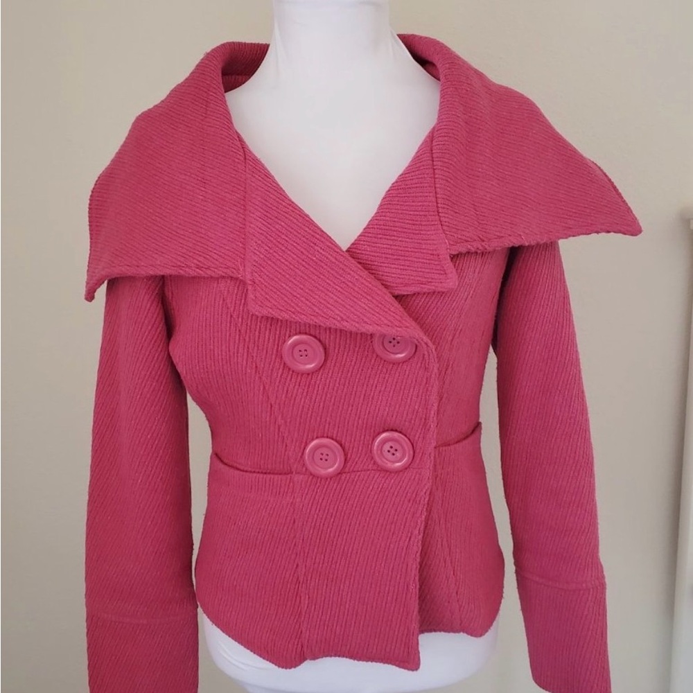 Oleg Cassini Pink Pea Coat
